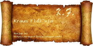 Kraus Flávia névjegykártya